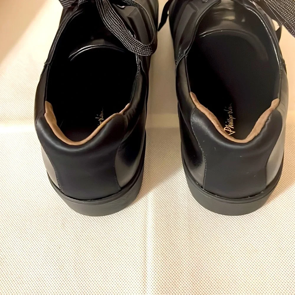 3.1 PHILLIP LIM. Black Sneakers. Leather and Satin. Size US-8, EU-39, NWOT